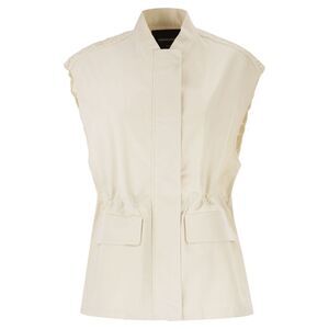 Fabiana Filippi Women Dual-Material Waistcoat In Poplin And Knitted Fabric